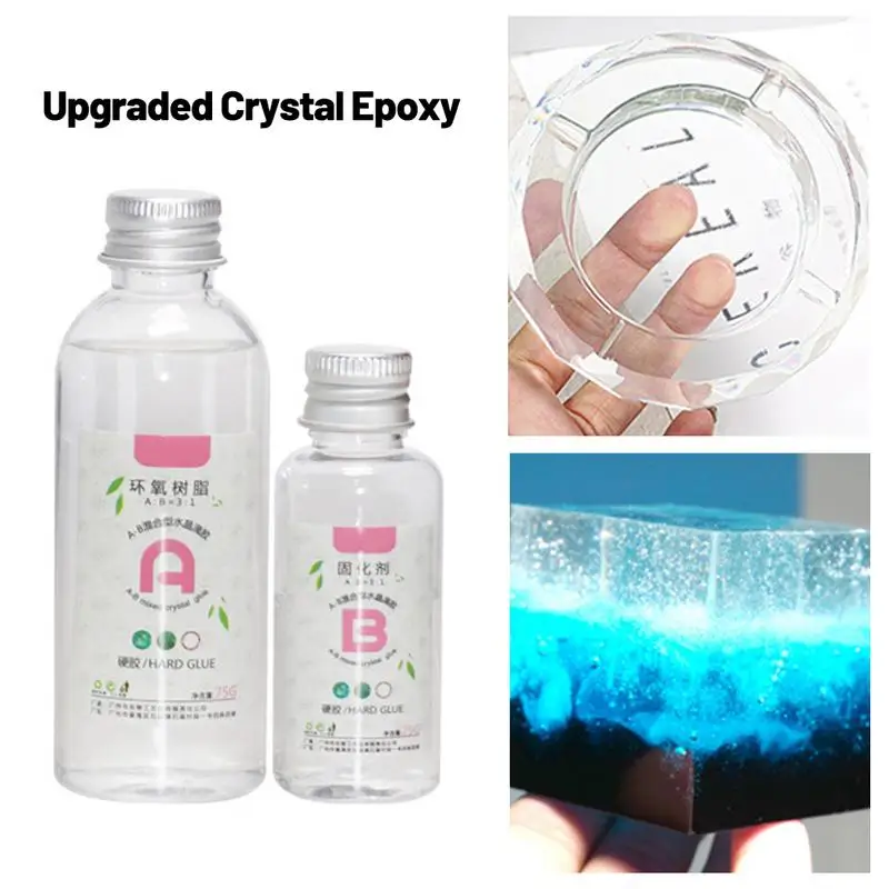 Epoxy Resin Kit Mixed Quick Drying Hardener  High-Definition Transparent Epoxy Resin Adhesive Eternal Gloss Crystal Curing Agent