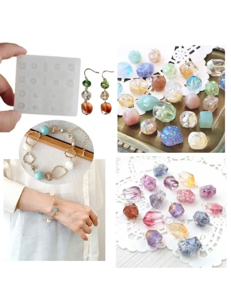  Multifuntional Silicone Jewelry Beads Mold Resin Molds Silicone Craft Supplies Easy Releasing Mold Suitable for Pendant