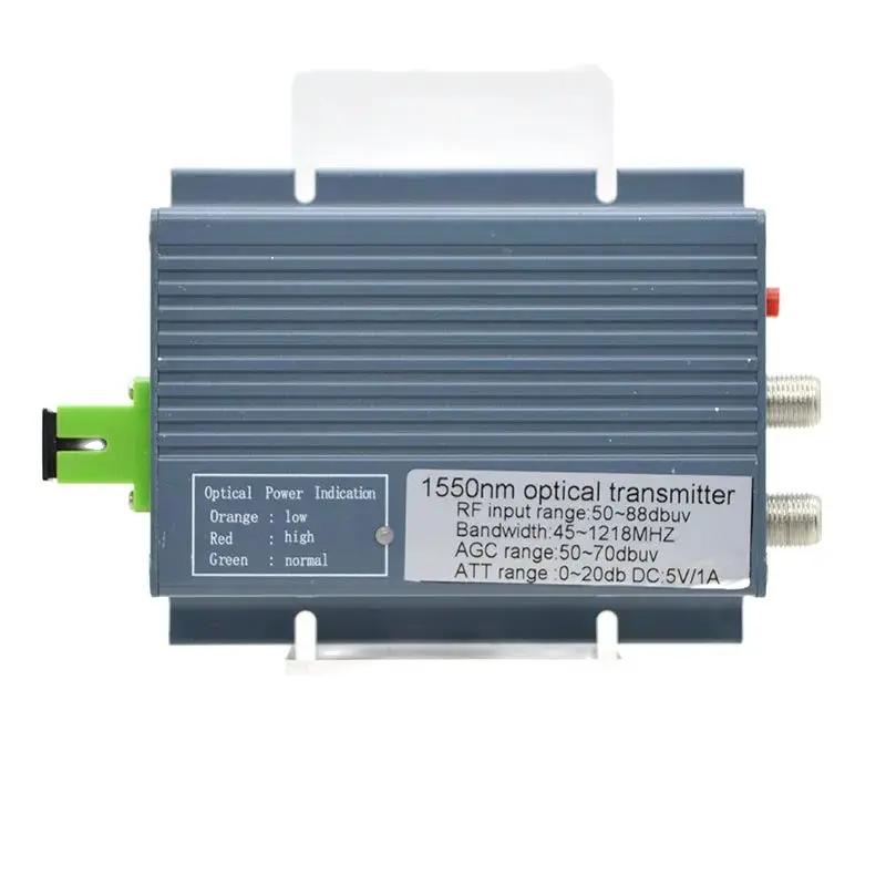 Transmetteur optique CATV avec contrôle optique, 10MW FTTH, 1310 nm, 1550nm, AGC, bande passante ATT, 47 ~ 1218MHz, prix bas, vente en gros, nouveauté