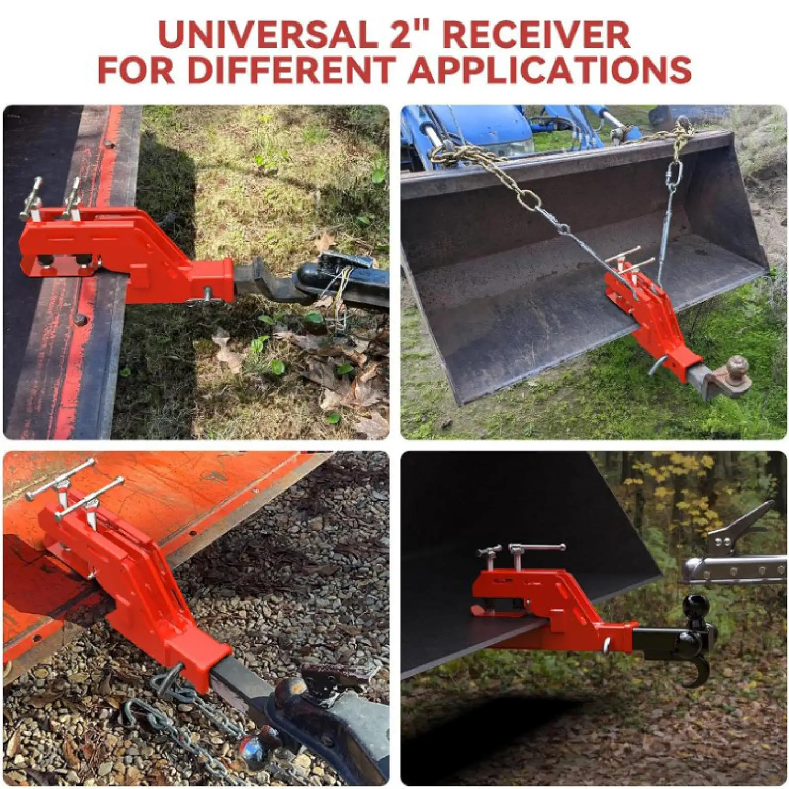 

Tractor Clamp on Trailer Hitch Heavy Duty Anti Break Design Quick Installation Accessories for Construction Rvs Boats