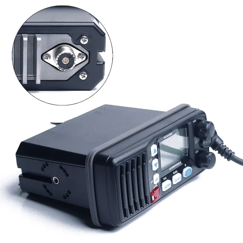 Icom IC-M304 Fixed Mount VHF Marine Radio 25W DSC Waterproof Boat Communication System with Weather Alert AquaQuake Function