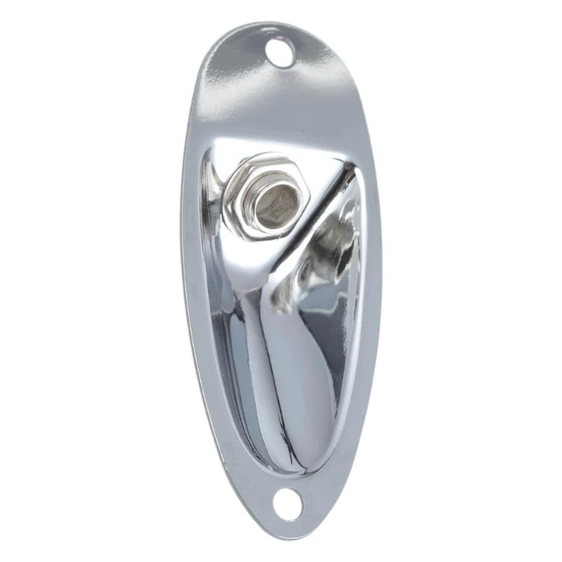 Chrome Boat Output Loaded Plate Socket for Guitars