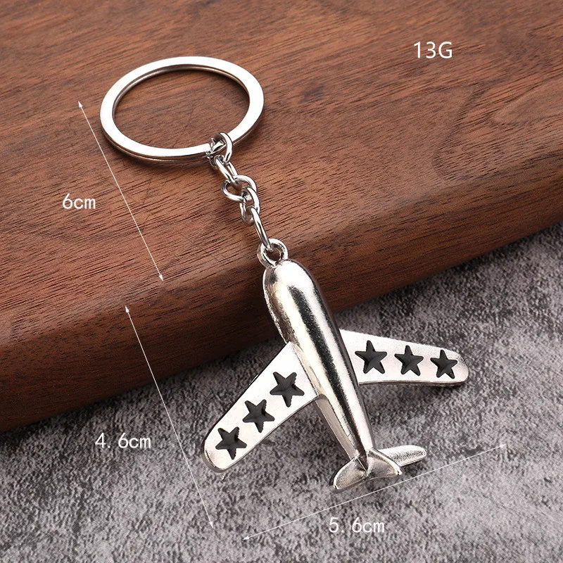 Creative Metal Aircraft Keychain Pendant for Men Women Aviation Enthusiast Travel Fashion Gift Personalized Key Ring Accessories