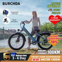 BURCHDA 2025 NEW Electric Bicycle1000W AZ26 26Inch Urban City Electric Bike 48V20AH Large Battery  3.0 Fat Tyres Mountain Ebike