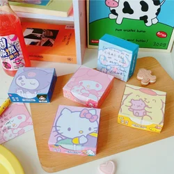 250Pcs  Sanrio Sticky Notes Hello Kitty  Kuromi Cinnamoroll  Kawaii Cartoon Anime  Sticky Notes Thickened Student Message