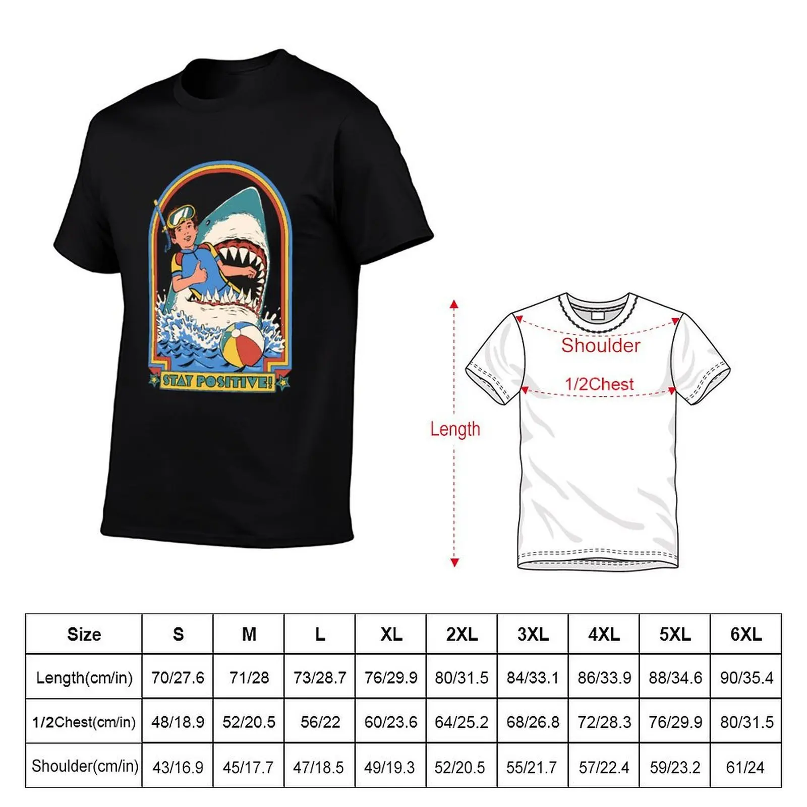 Stay Positive T-Shirt korean fashion clothes vintage t shirt men