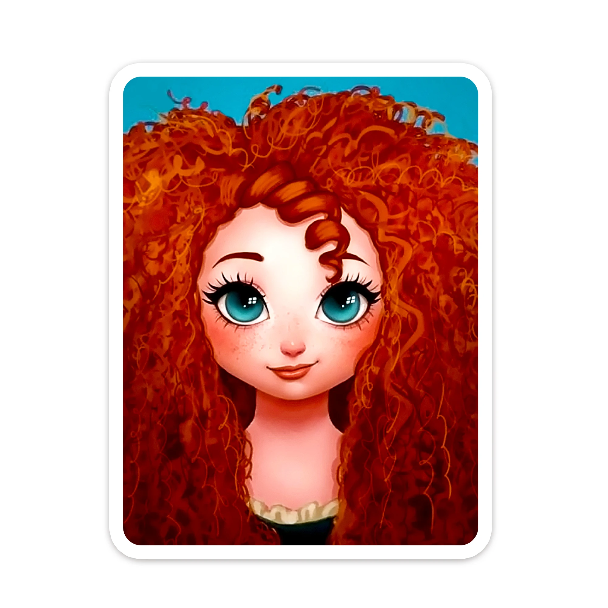 Disney Princess Merida 5pcs/lot Planar Resin Flatback Craft Supplies Cabochon Scrapbook DIY Hair Bow Bag Material Acrylic