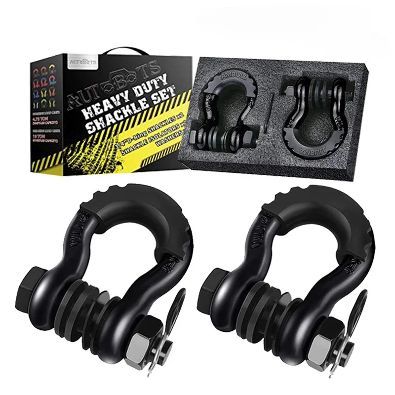 Suitable for 4.75T off-road vehicle trailer hook bow sheath rescue shackle