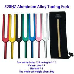 528Hz Tuning Fork Aluminum Colorful Tuning Forks Set Healing Diapason Therapy Chakras Harmonizer Musical Instrument Percussion