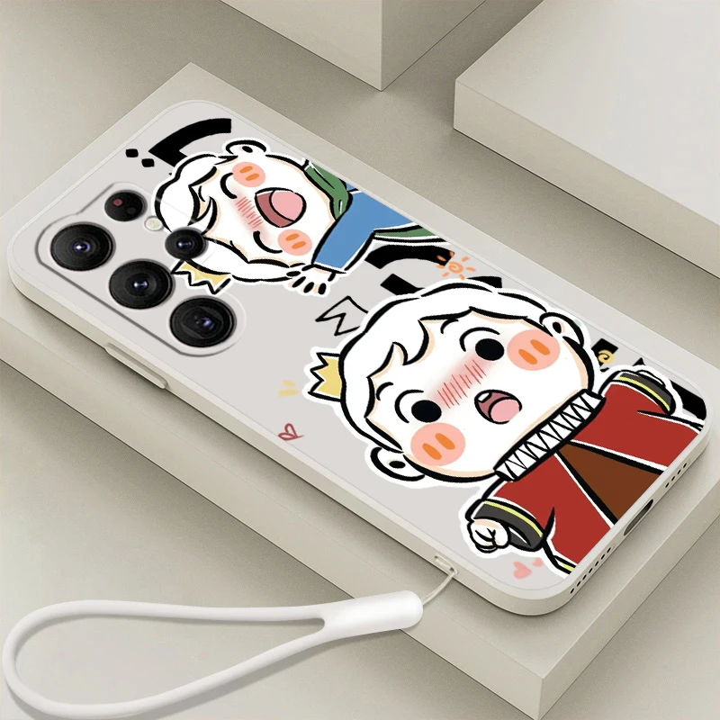 جراب بحبل سائل لطيف لسامسونج غالاكسي ، بي-بوججي ، كي كينج ، آر-لواد ، S24 ، S23 ، S22 ، S21 ، S20 FE ، S10 الترا بلس لايت ، 5 غ ، تبو