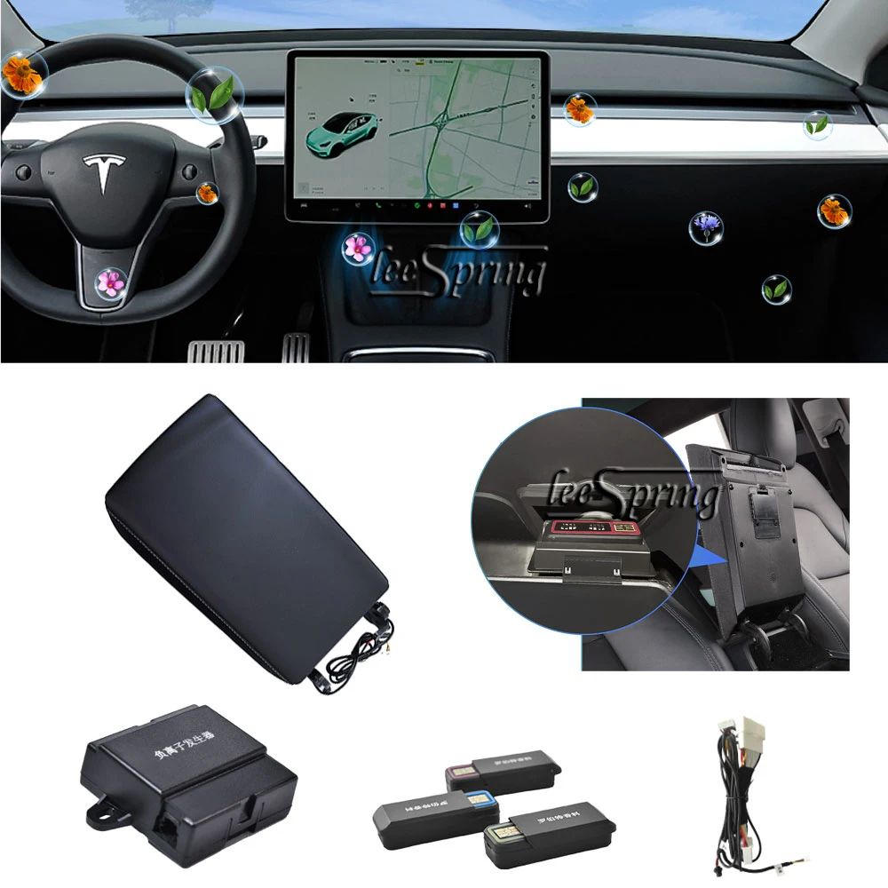 

Car Air freshener Car Fragrance For Tesla Model 3 2019-2023 Car ionizer Air Perfume Support APP Control