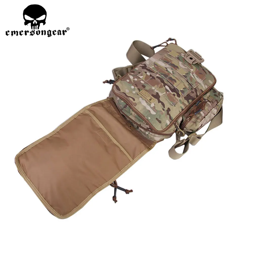 Emersongear tático tablet notebook médio mensageiro sacos de viagem ao ar livre crossbody saco airsoft caça bolsa ombro