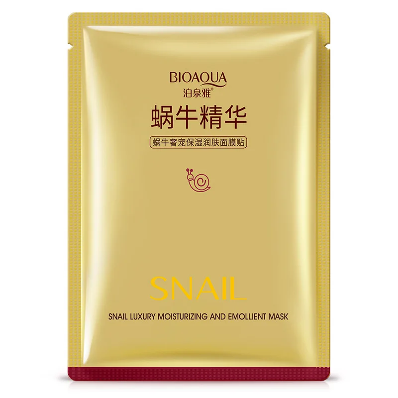 Mascarilla Facial hidratante de Caracol BIOAQUA, 5 uds., antiarrugas, antienvejecimiento, suavizante, blanqueamiento, cuidado de la piel de los poros