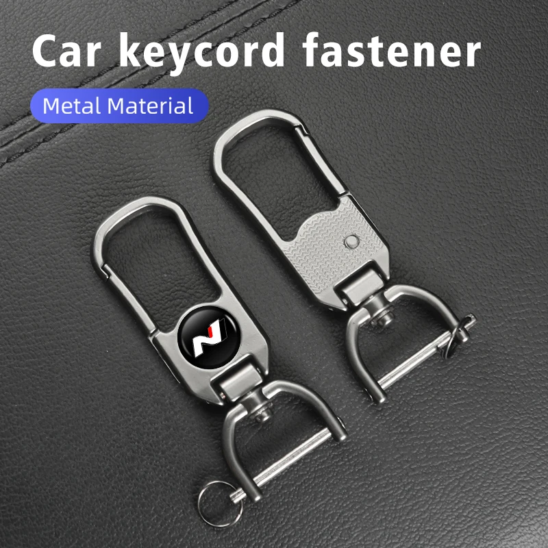 Car KeyChain Metal Badge Key Ring Fashion Keyring Accessory For Hyundai N Line Tuscon NX4 I20 I30 I10 Sonata Elantra