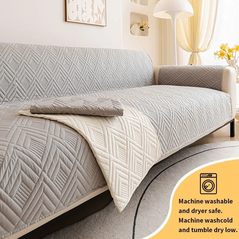 1PC-Cube integriertes Sofakissen mit einem vier Jahreszeiten universelles High-End-Gefühl, einteiliges, rutschfestes Sofa-Sitzkissen mit gerader Reihe