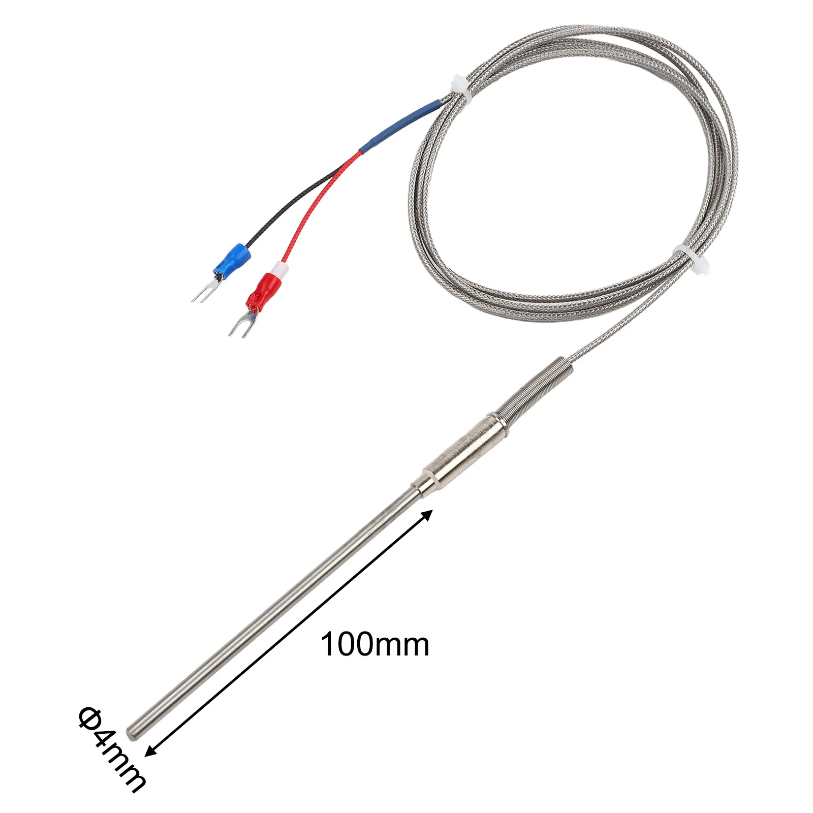 4mmx100mm K Type Temperature Sensor High Temperature Probe Tester High Temperature Sensor Measuring Range 32 1472 F