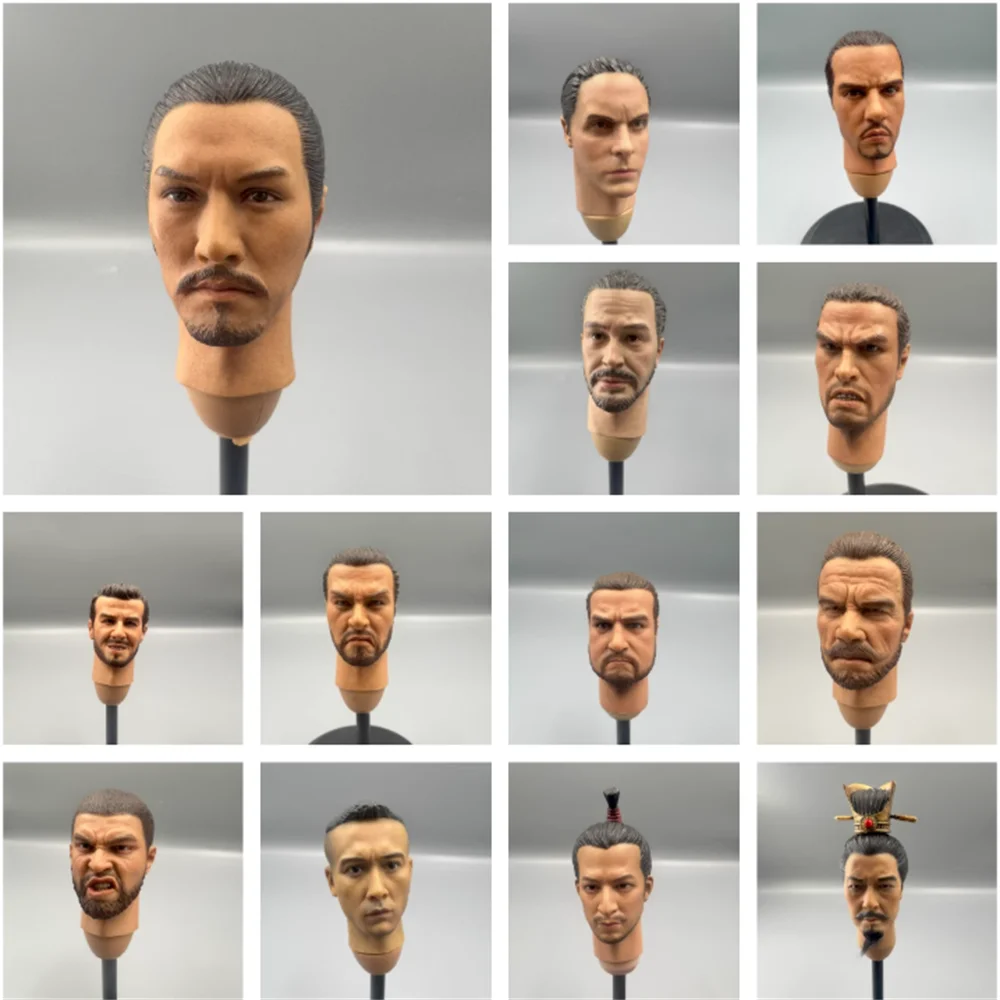 YYDS COOMODEL Model głowy żołnierza męskiego w skali 1/6, Liu Bei, rycerz, generał wojskowy, model do rzeźbienia, zabawka do figurek akcji 12-calowych, dostępny od ręki