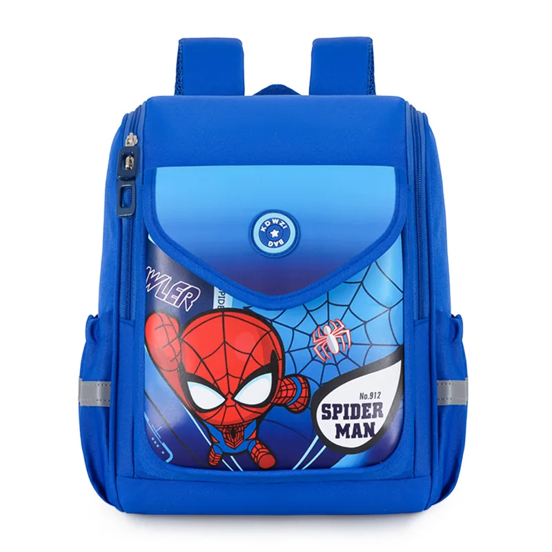 Disney-Frozen Marvel School Bags infantis, mochila de grande capacidade para meninos e meninas, Elsa, Spider Man, jardim de infância, presentes de 2 a 8 anos