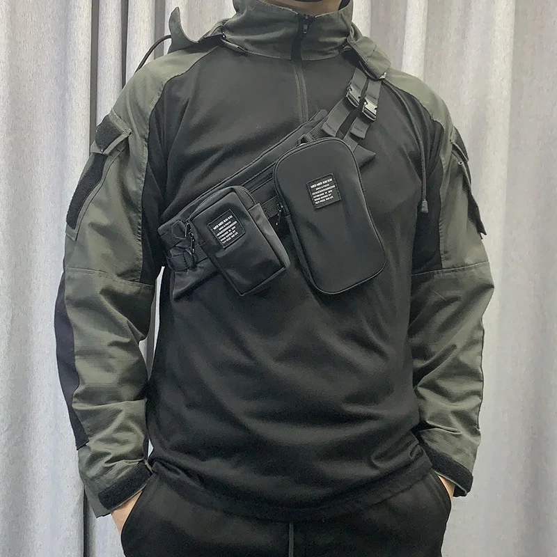 انفصال شخصية متعددة مزيج تصميم أكياس الصدر شارع العليا التكتيكية وظيفة Techwear حقائب كروسبودي hombre sreка