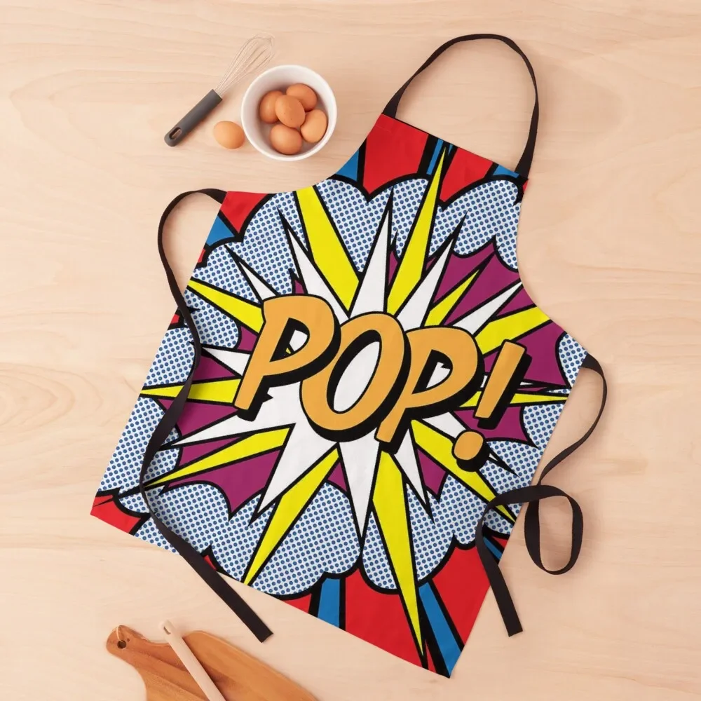 

Roy Lichtenstein 'Pop!' | art print Apron kitchen item For Kitchen Apron