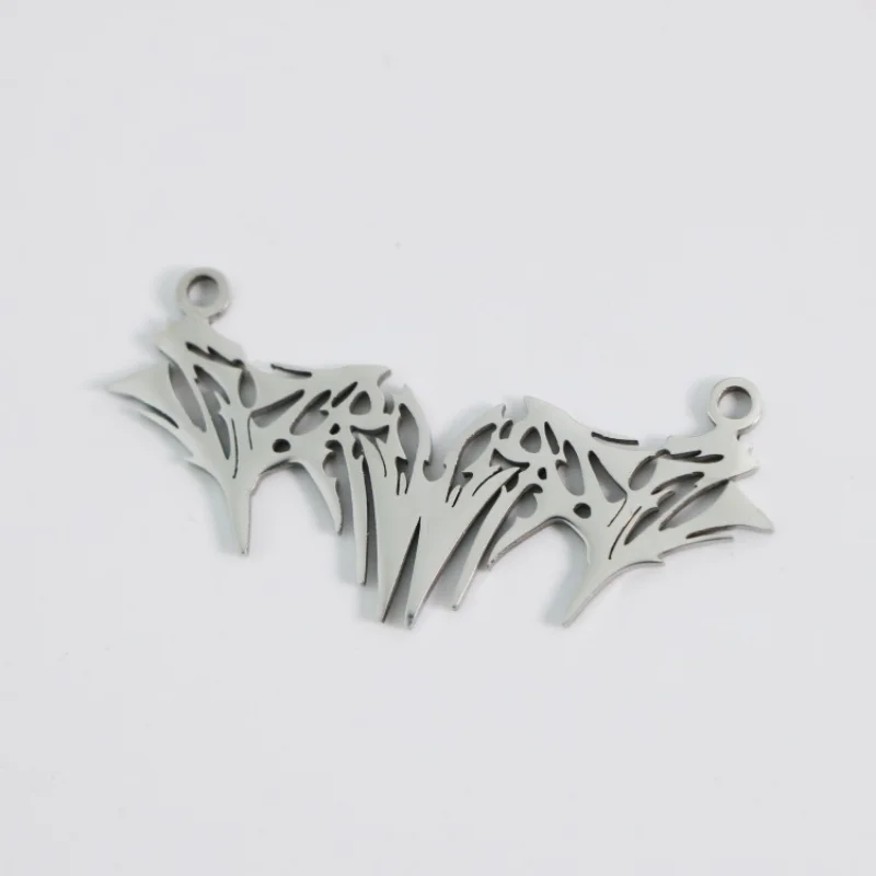 WZNB 3Pcs Stainless Steel Bat Charms Animal Double Hole Pendants For DIY Jewelry Making Earrings Necklaces Accessories Wholesale