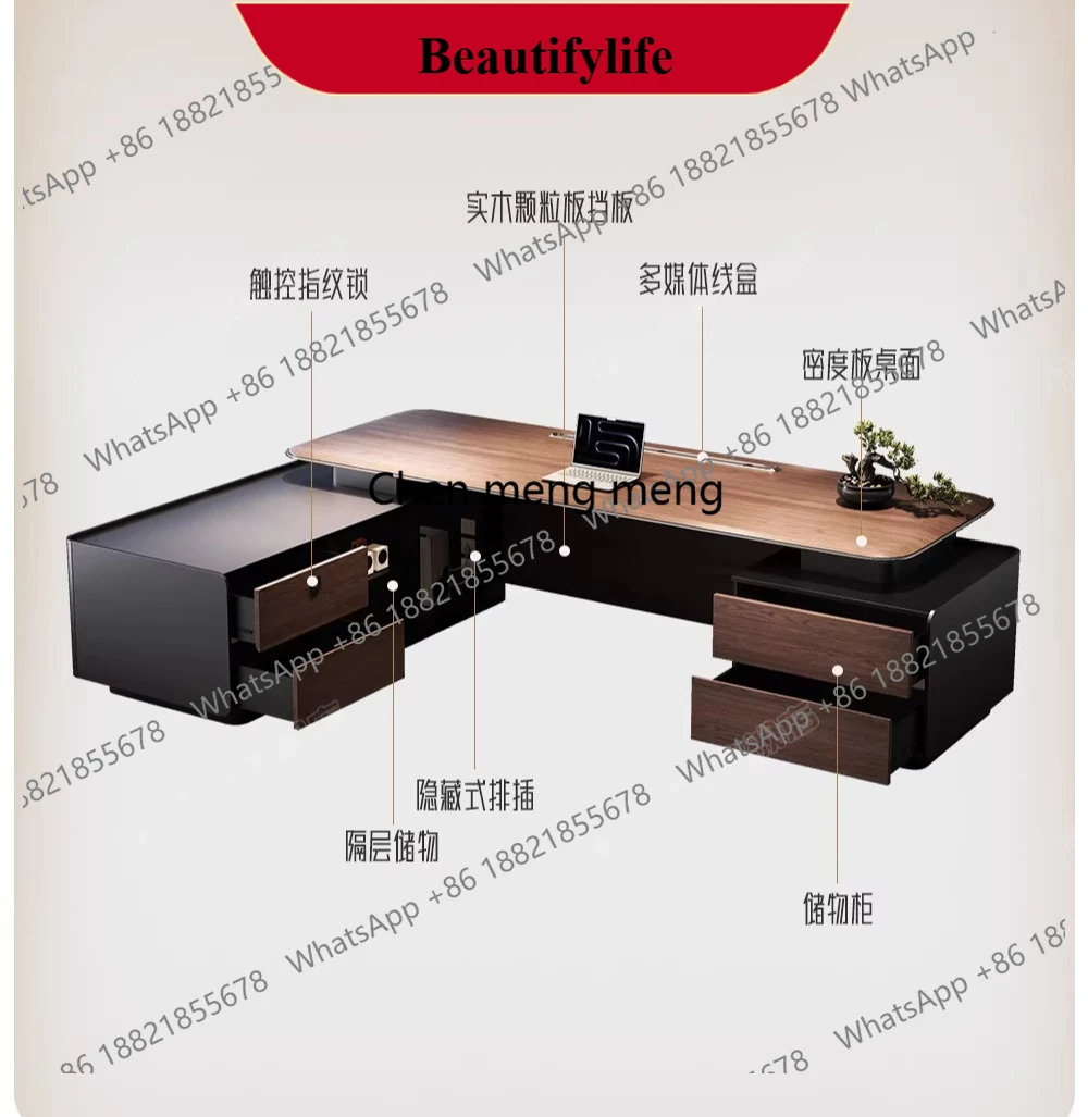 

d178 High-end boss table, simple and modern president table, leadership office furniture manager desk