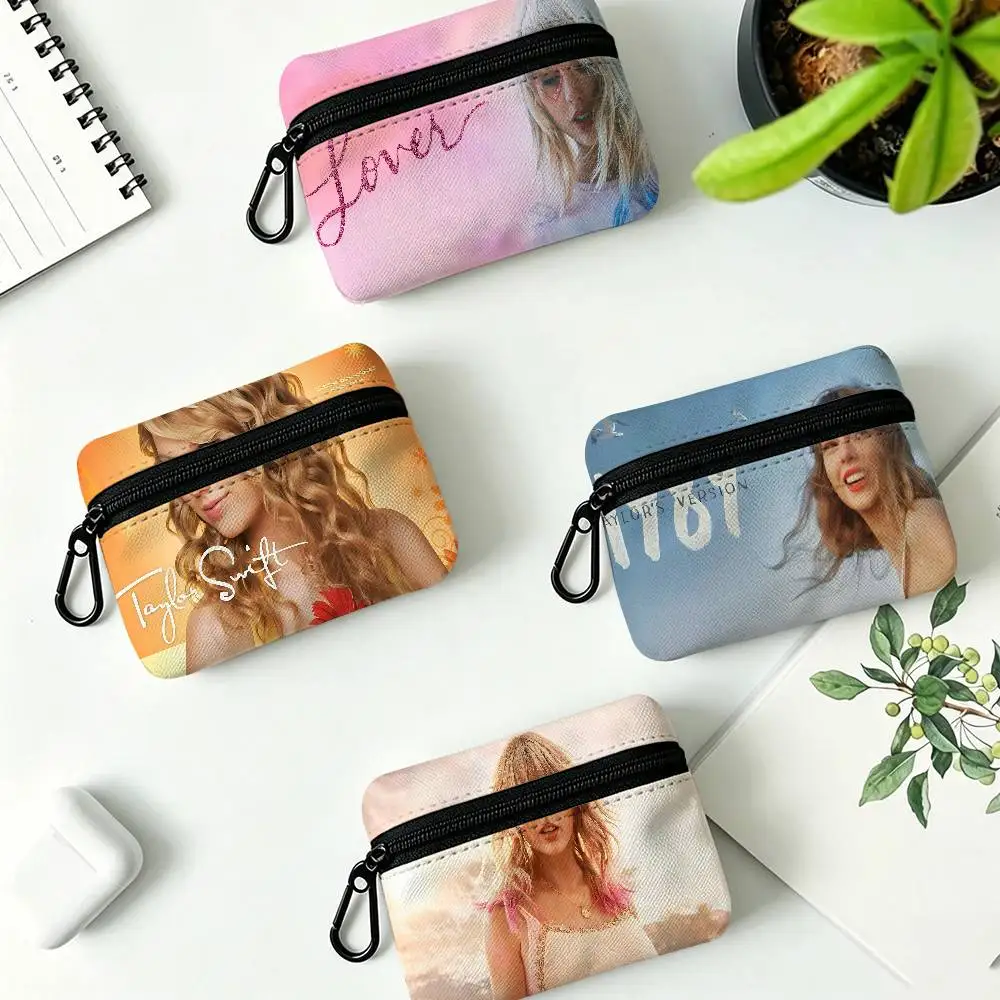 Hot Singer T-Taylor S-Swift Daily Carry Oxford Fabric Small Coin Purse Multi-use Storage Pouch For Keys Cards Coins