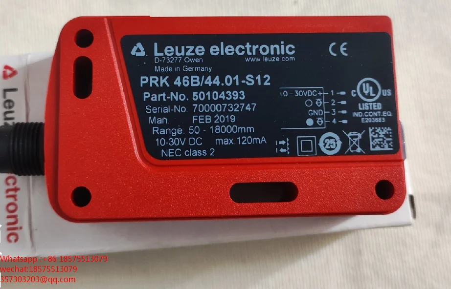 

For Leuze PRK 46B/44.01-S12 Order Number 50104393 Photoelectric Sensor