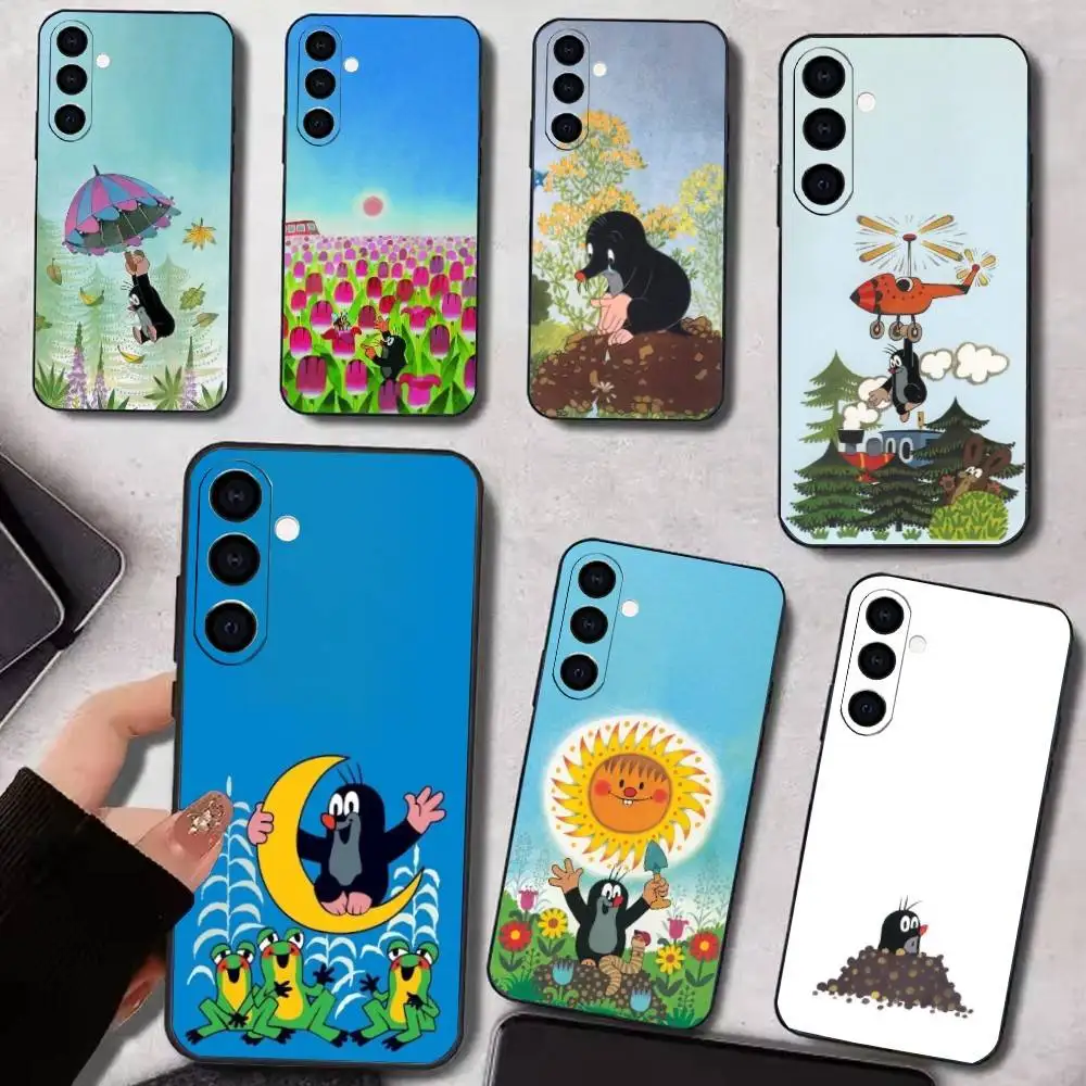 

The L-Little Cartoon M-Mole Phone Case For Samsung Galaxy A73,A72,A71,A70,A53,A52,A51,Others Soft Black Cover