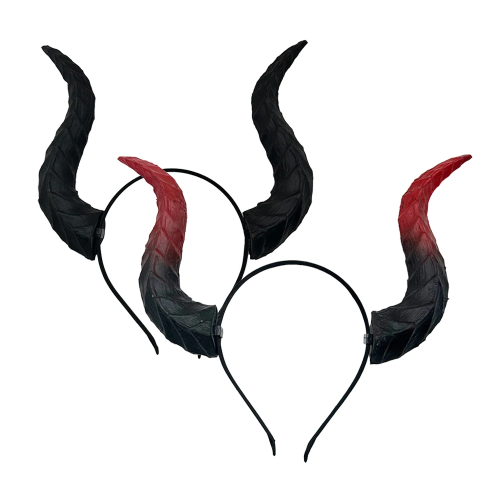 

Devil's Horn Headpiece Coplay Animal Sheep Cow Demon Horn Headwear Halloween Carnival Dress Up Party Headband Costume Props
