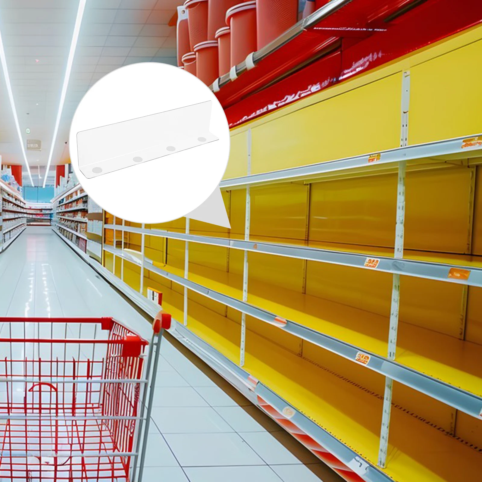 

8Pcs Shelf Dividers Clear Acrylic Closet Organizers Adjustable Separators for Clothes Towels Books Kitchen Supplies 25Cm