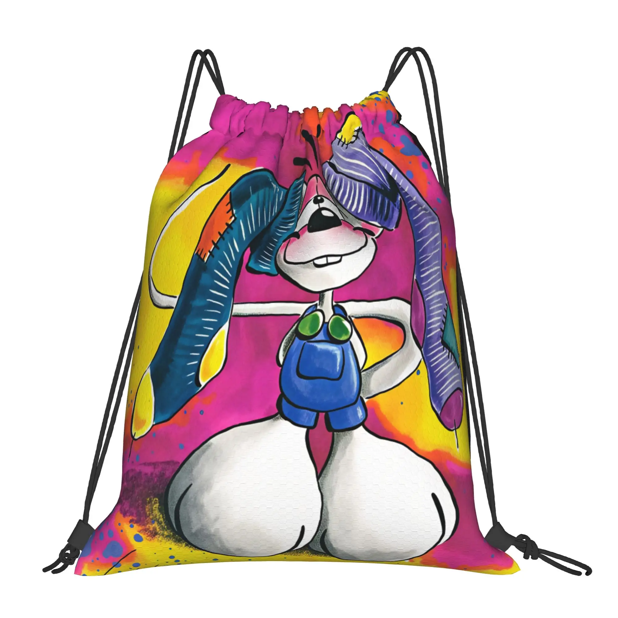 Cartoon D-Diddl Drawstring Bag  Sports Camping Couple BackpacksWaterproof Funny Sackpack String Bags