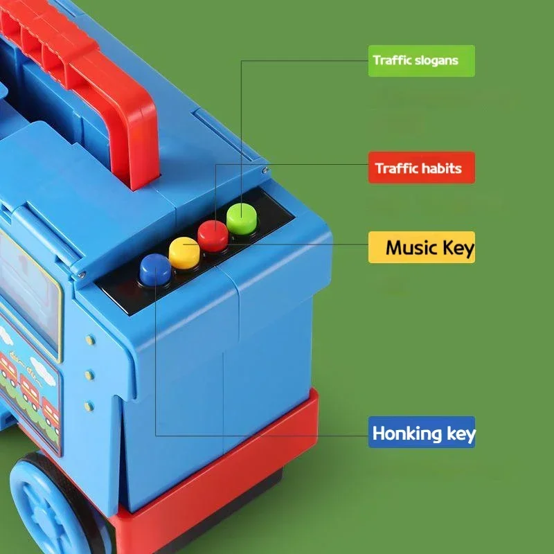 Traje de tren de riel eléctrico, juego Orbital de pista de carreras, caja de almacenamiento de tren de gran tamaño, juguete de fundición de aleación, modelo de juguete para niños, regalo