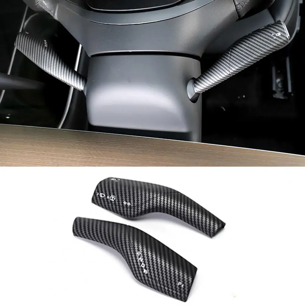 

Dual Design Steering Rod Cover Steering Rod Cover for Car Stylish Abs Carbon Fiber Steering Lever Covers for Tesla Model 3 Y