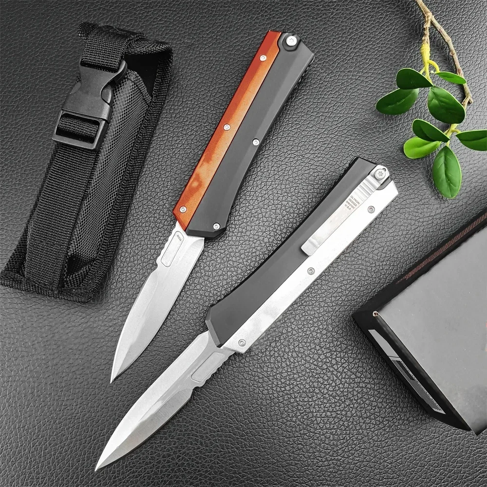 Multifunction MICR 184-10S Glykon Folding Pocket Knife 440C Blade Zinc Alloy Handles Hunting Tactical Knife Camping EDC Tool