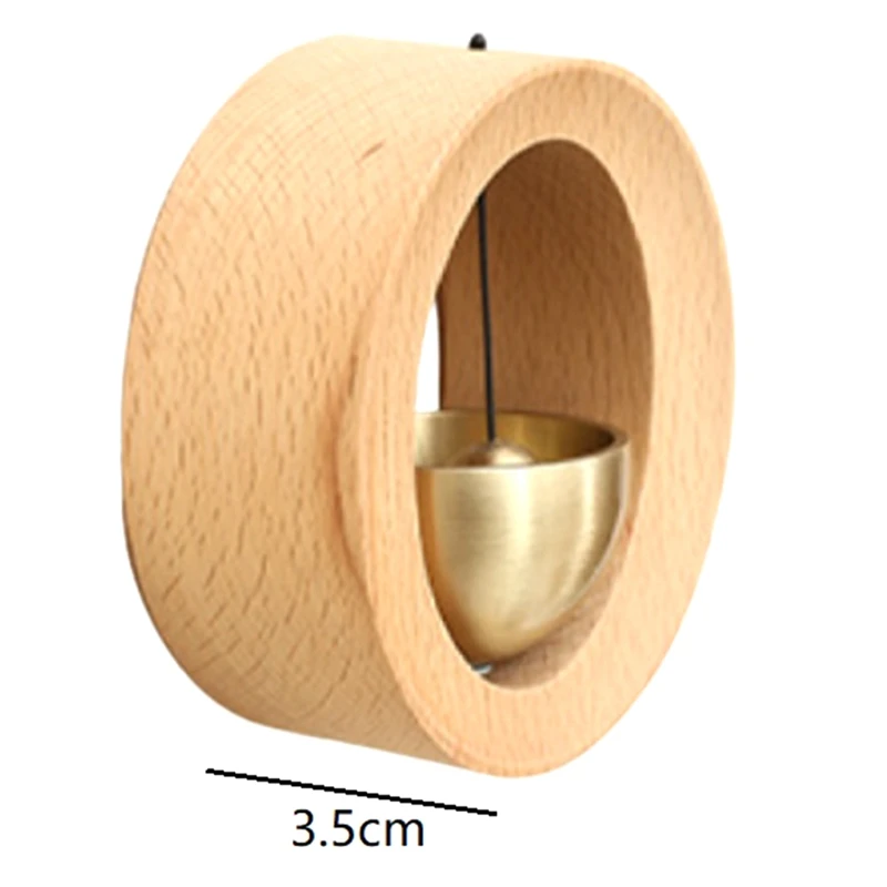 Campanello a vento in rame e legno Campanello per porta senza fili in legno Promemoria per ingresso Campanello Decorazioni estetiche per la casa Campanello