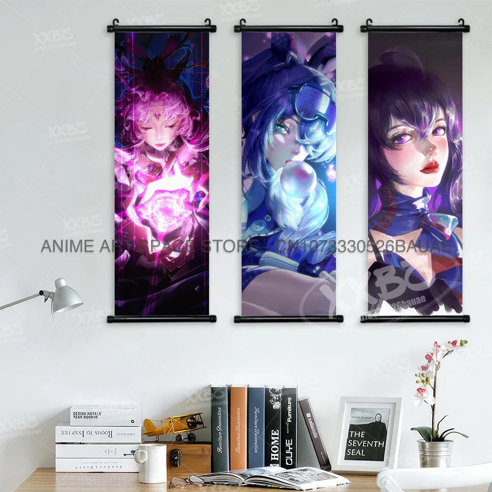 Honkai: Star Rail Game Hanging Painting Lynx Poster Clara Wall Art Seele Scroll Picture Bronya Rand Home Decor Himeko Wallpaper