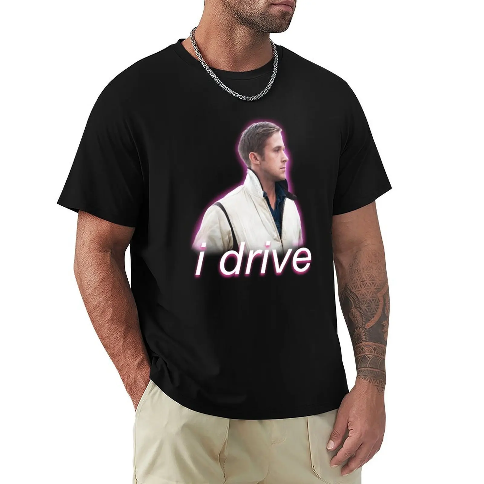 

i drive Ryan Gosling in Drive (2011) T-Shirt Fitness Training Breathable Tee