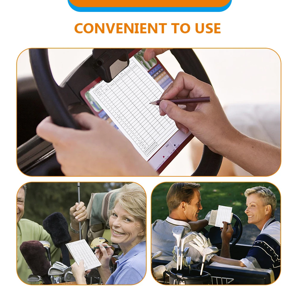 

25pcs Golf Scorecards Coated Paper Portable Lightweight Recording Cards for Golfers Accessories Golfs Supplies