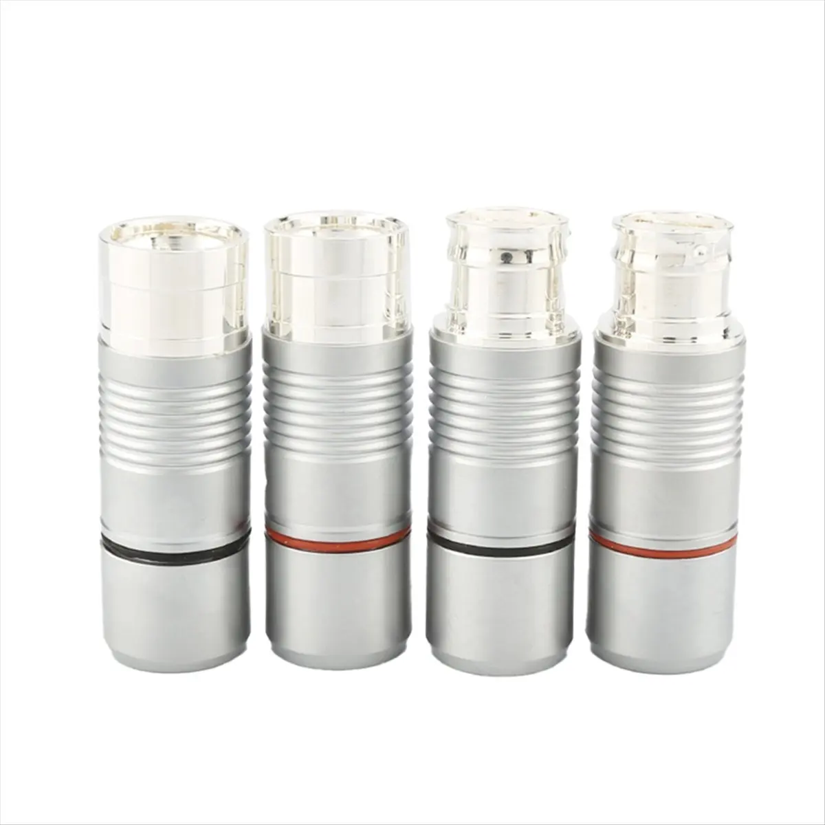 DT1696 Mon.4pcs Silver Plated Copper Male Female XLR Connector Audio XLR Balance Plug Connector for Hifi Cable Plug