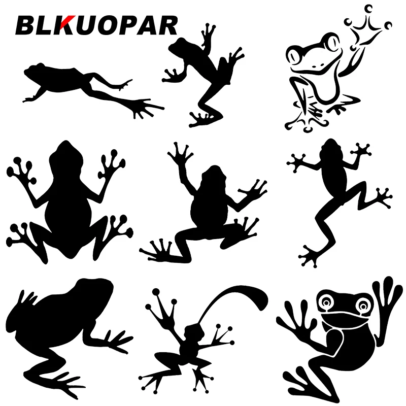 BLKUOPAR for Shadow Frog Silhouette Car Sticker Die Cut Funny Decals Car Accessories Vinyl Occlusion Scratch Trunk Windows Decor