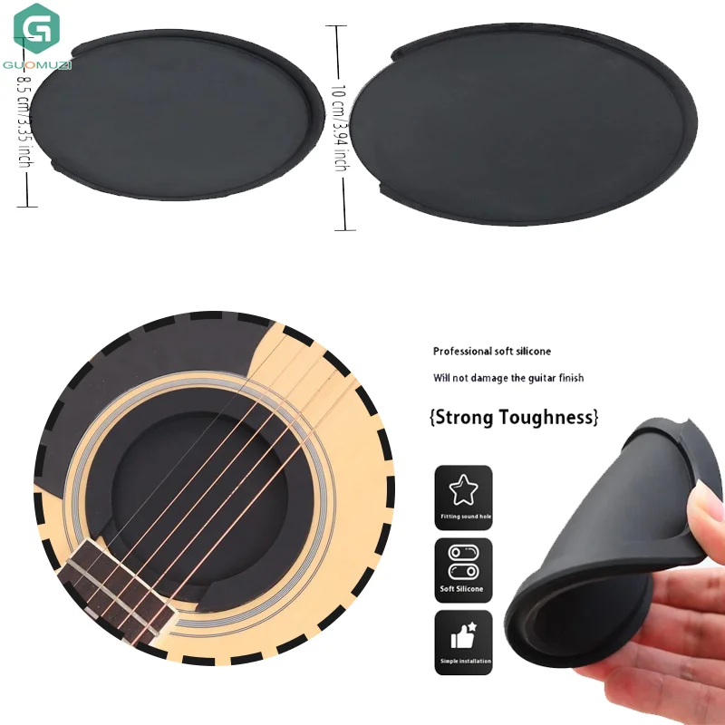 1/2Pcs Silicone Classic Guitar Buster Sound Hole Cover Guitar Noise Reduction Guitar Accessories Buffer Block Stop Plug Parts