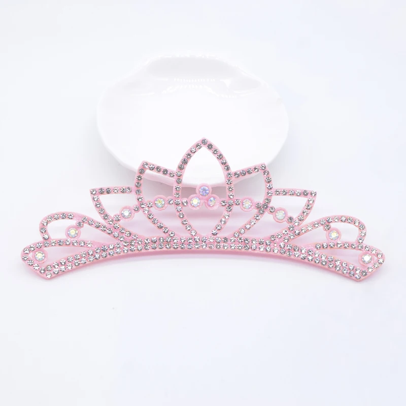 6Pcs 130*52mm Padded Crown Rhinestone Patches for DIY Clothes Hat Shoes Crafts Decor Applique Headwear Bow Jewelry Accessories