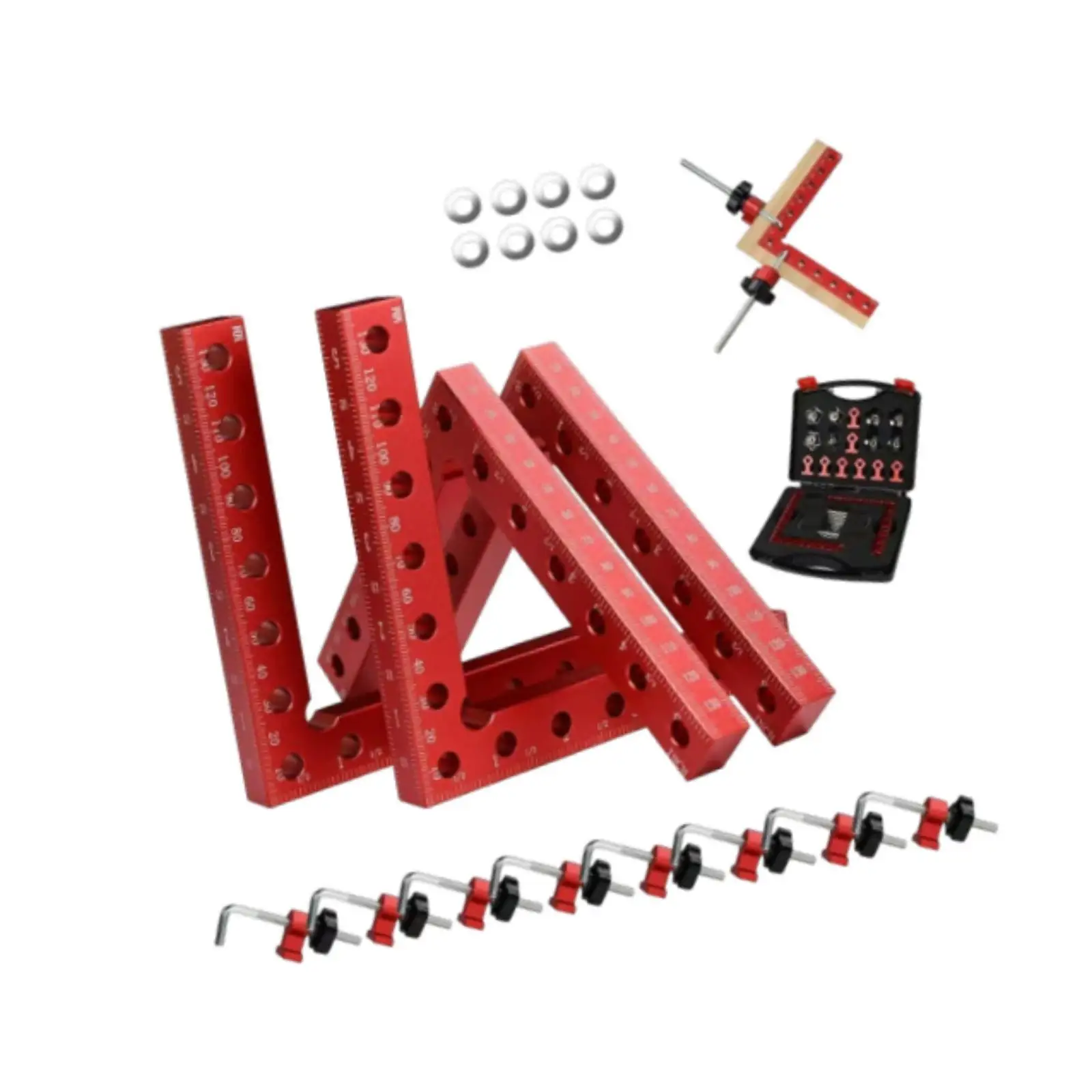 4 Pieces 90 Degree Clamps Portable Corner Clamps for Shelving Cabinets