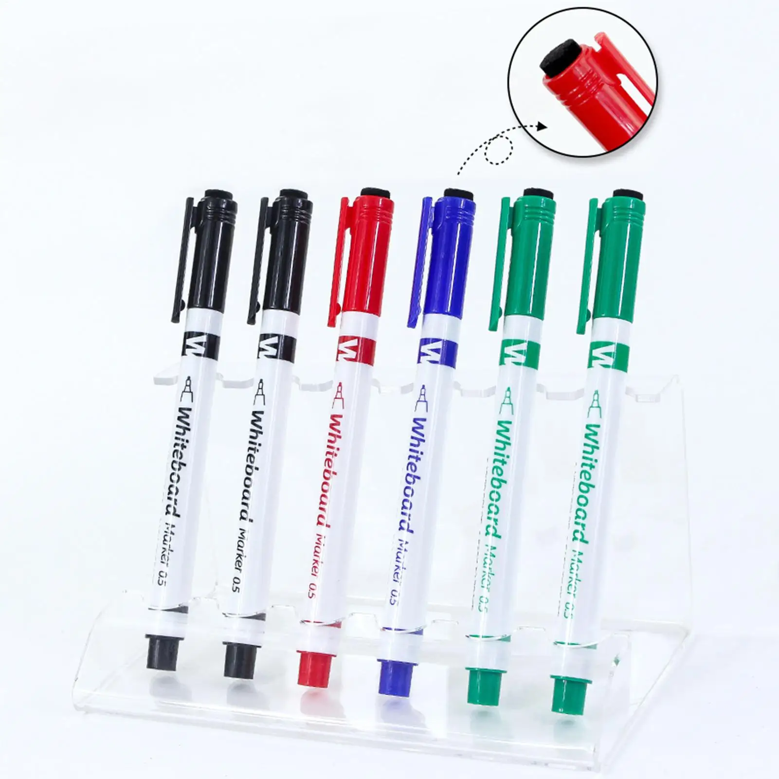 

Dry Erase Marker 10 Pieces School Pen With Eraser 0.5mm Fine Tip Marker Set For Teacher Classroom Whiteboard Calendar School