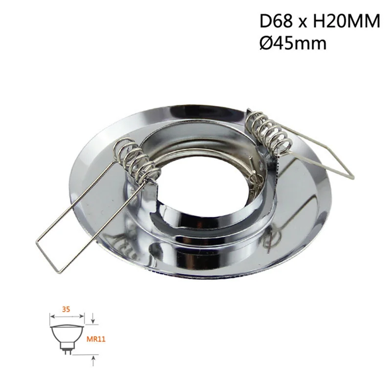 A93E-MR11 Bulb Holder Reccessed LED Spotlights Frame High Quality Adjustable Ceiling Light Led Holders Cutout 45Mm