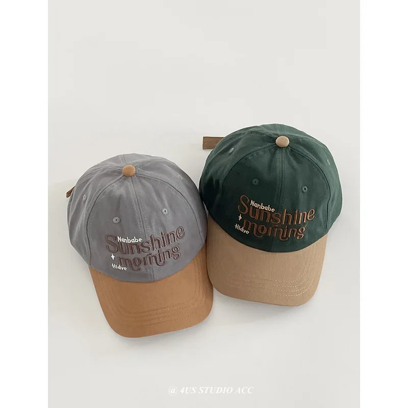 

American Vintage Colorblock Baseball Cap Couple Soft Top Slimming Breathable Sun Protection Adjustable Unisex