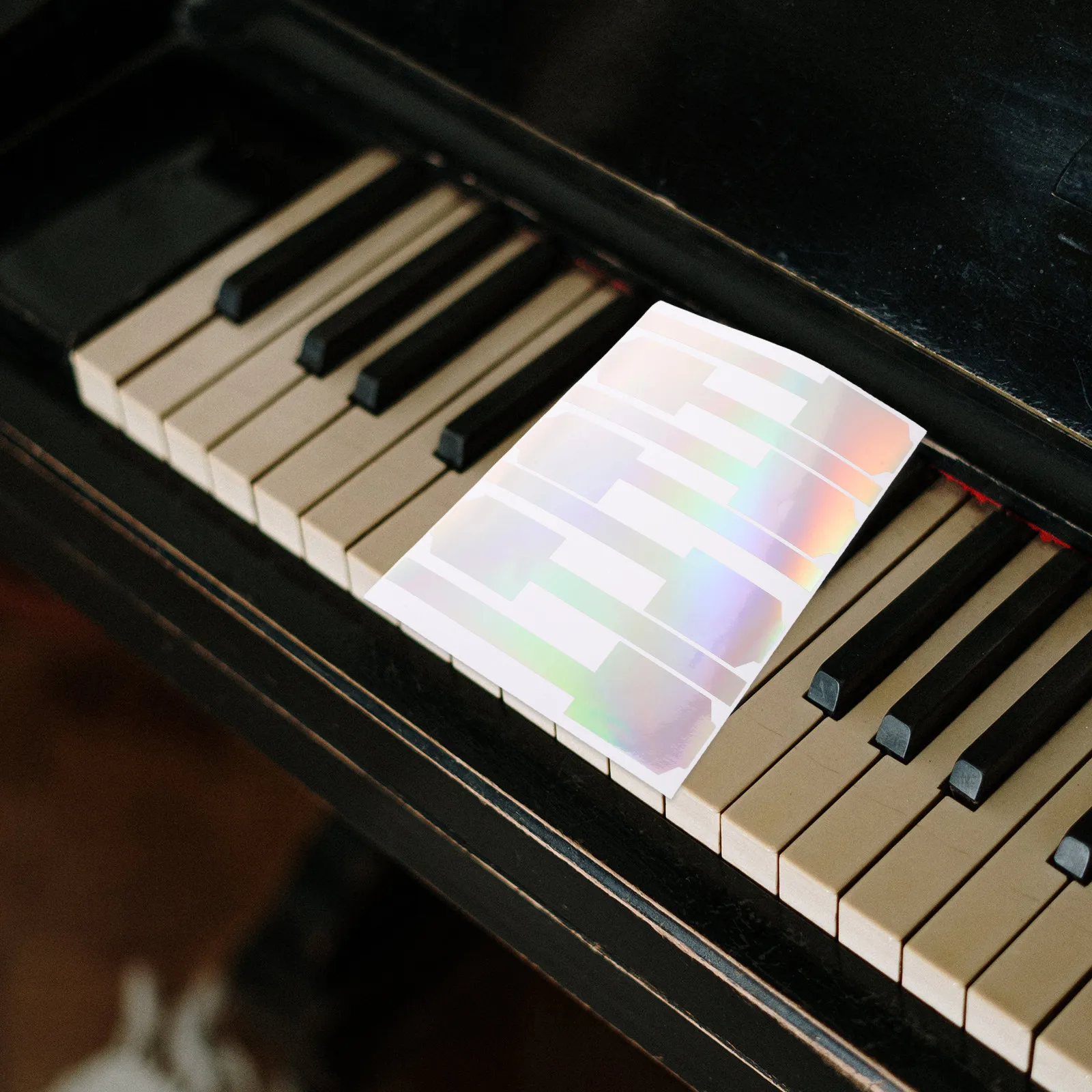 1Set 76 Key Electronic Keyboard Protective Piano Stickers Removable Scratch Proof Film Keyboard Cover Notes Labels for Beginner