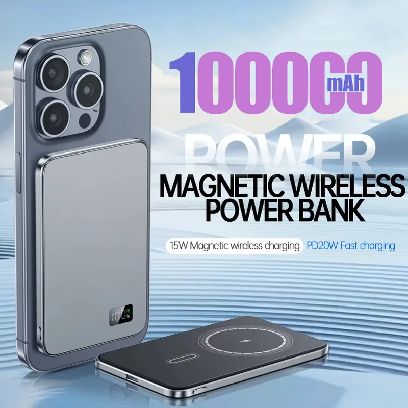 

OnePlus 10000 мАч ультратонкий магнитный беспроводной внешний аккумулятор PD25W со сверхбыстрой зарядкой портативный внешний аккумулятор для iPhone