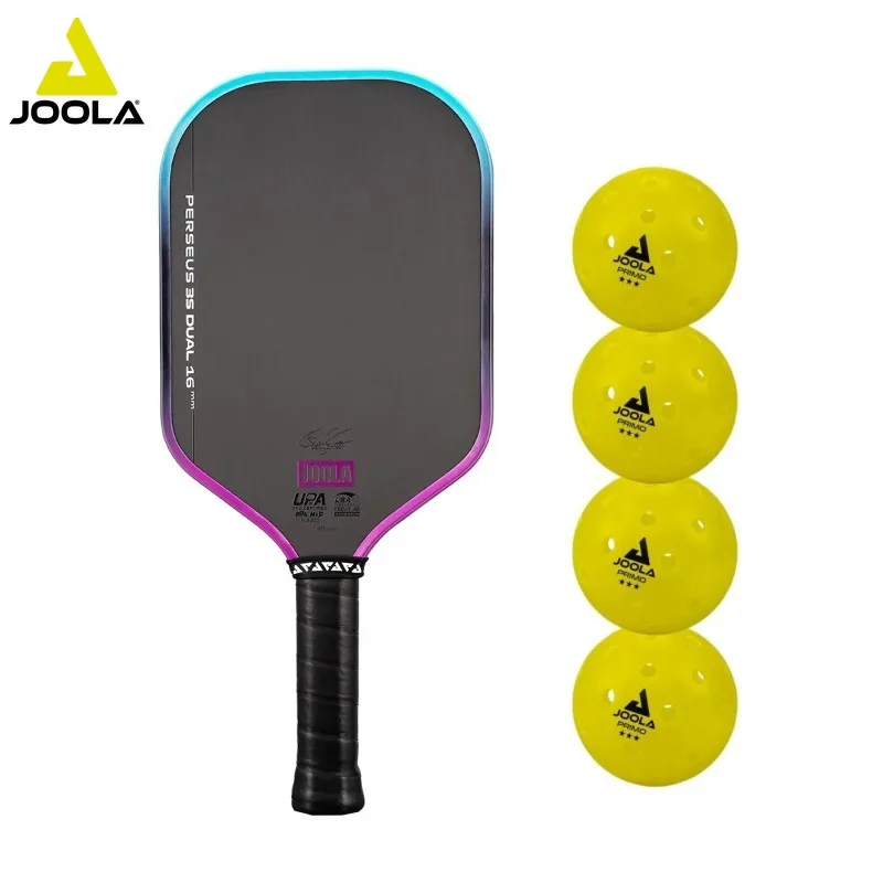 

JOOLA 3S Pickleball Paddles Perseus Dual 16mm Raw Carbon Fiber Surface Aero Curve Designs Professional Paddles UPA-A Approved